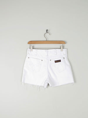 Women’s Vintage White Denim Shorts 28" *8* - The Harlequin