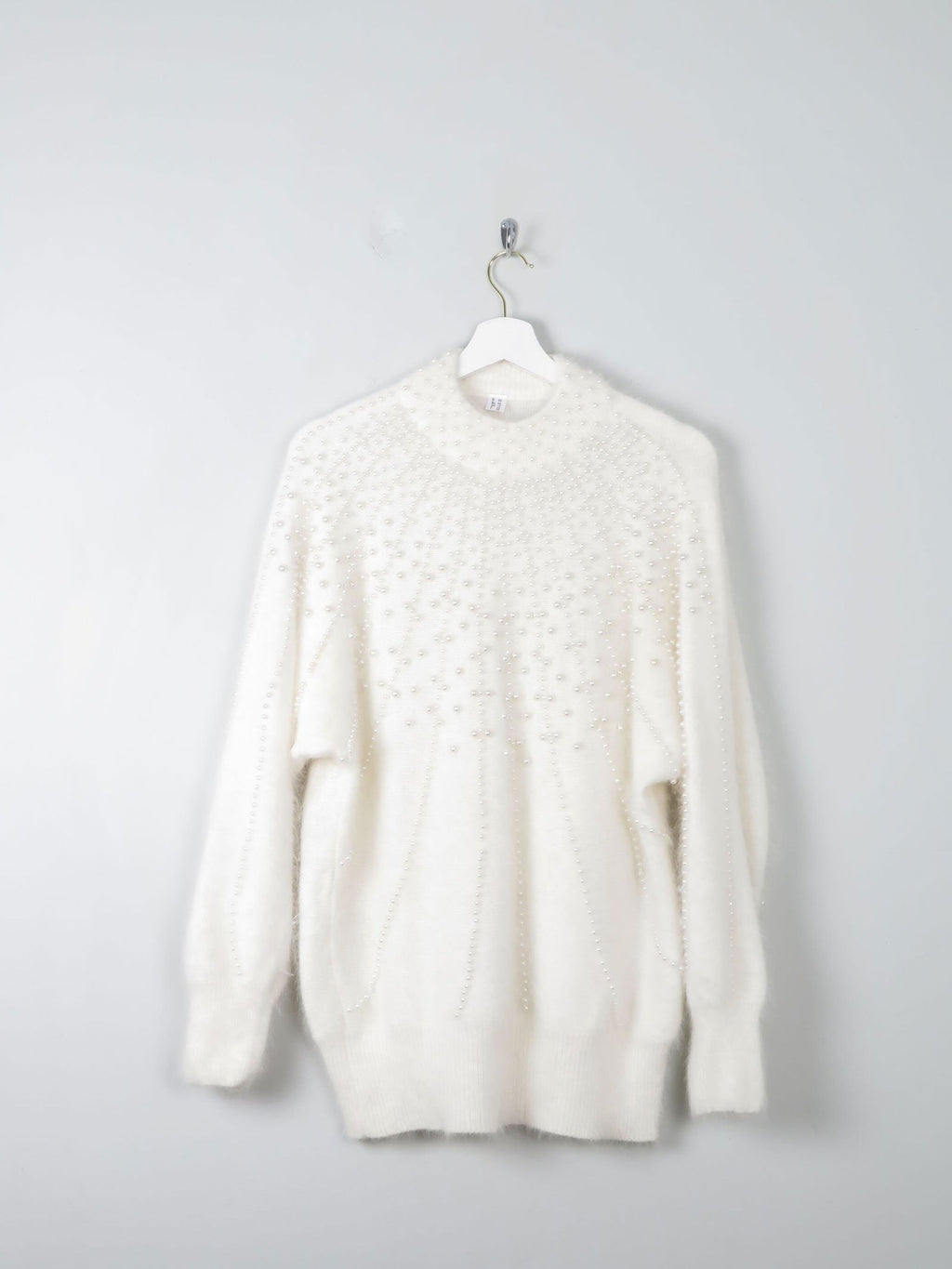 Women's Vintage Wool Embellished Jumper M/L - The Harlequin