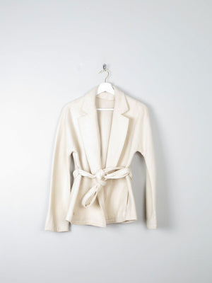 Women's Vintage Wool Mansfield Jacket Cream Belted S - The Harlequin