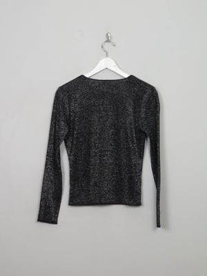 Women's Vintage Wool Silver Cardigan S - The Harlequin