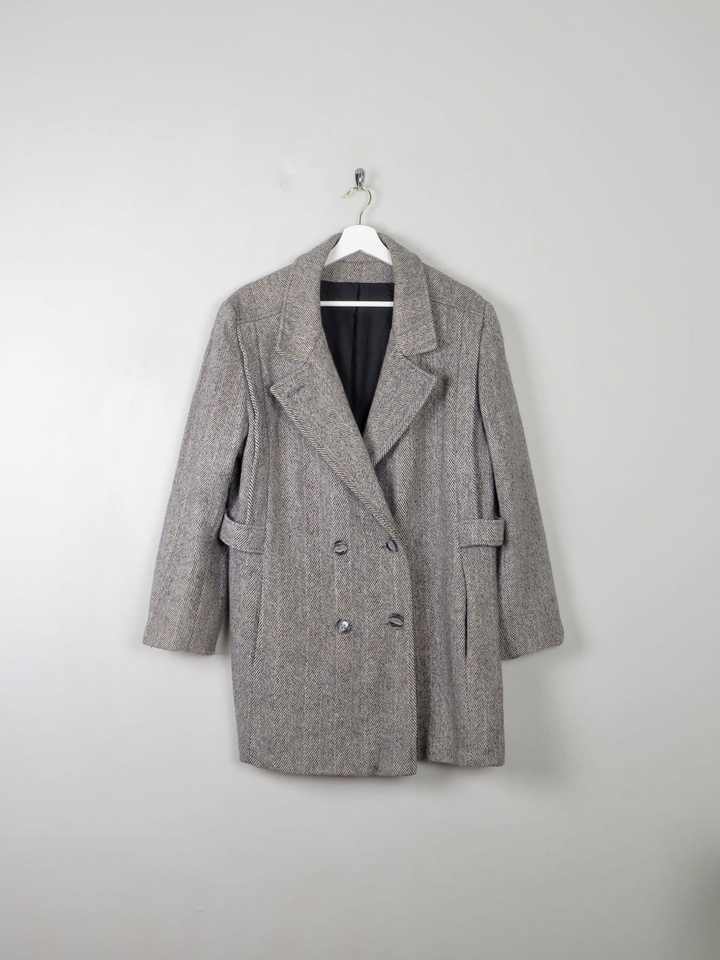Women's Vintage Wool Tweed Short Coat L/XL - The Harlequin