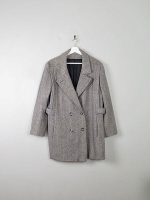 Women's Vintage Wool Tweed Short Coat L/XL - The Harlequin