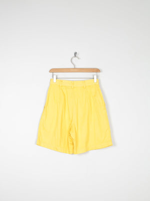 Women’s Vintage Yellow Bermuda Shorts 8 27" - The Harlequin