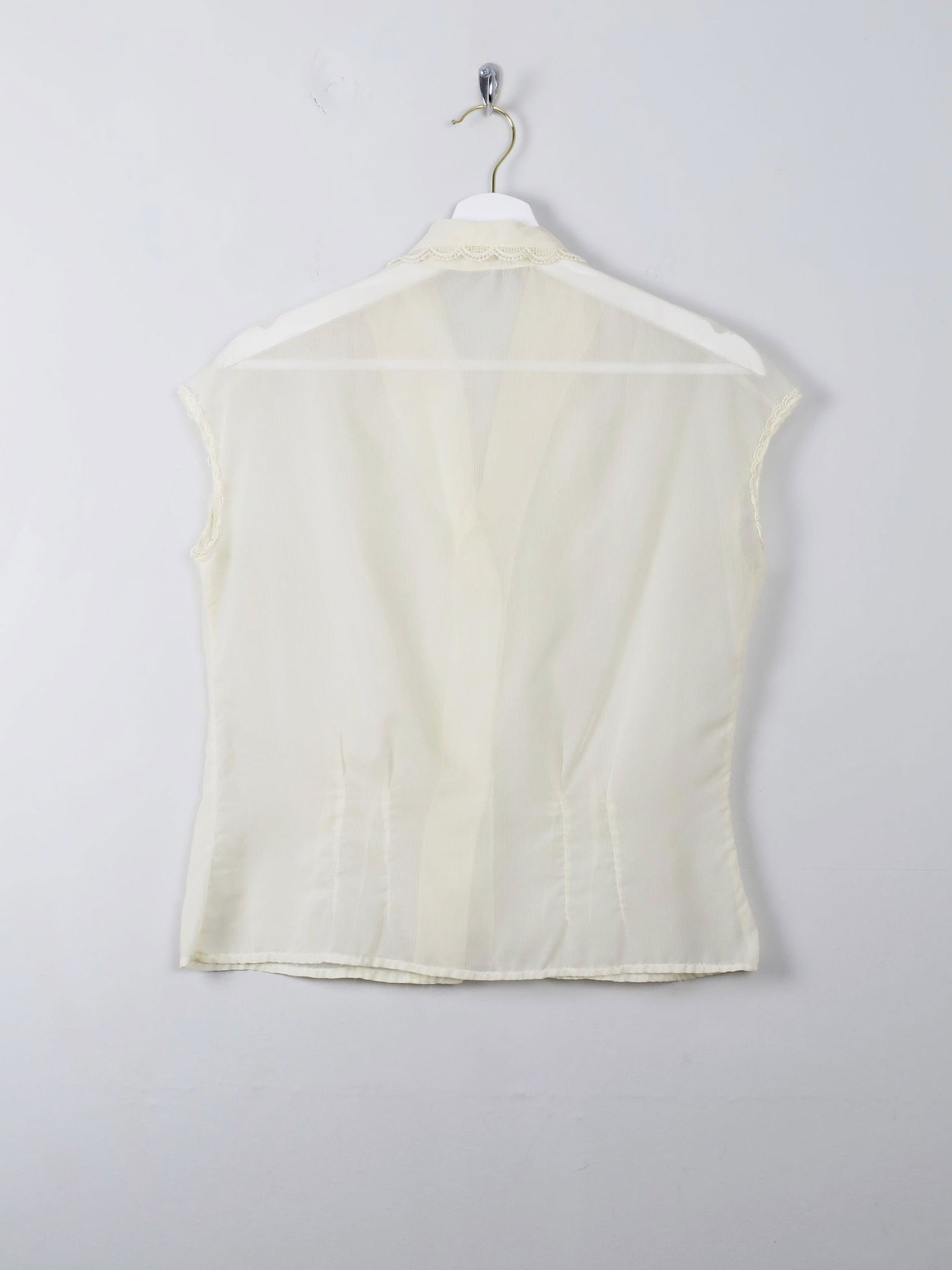 Women's Vintage Yellow Rayon 50s Blouse M - The Harlequin
