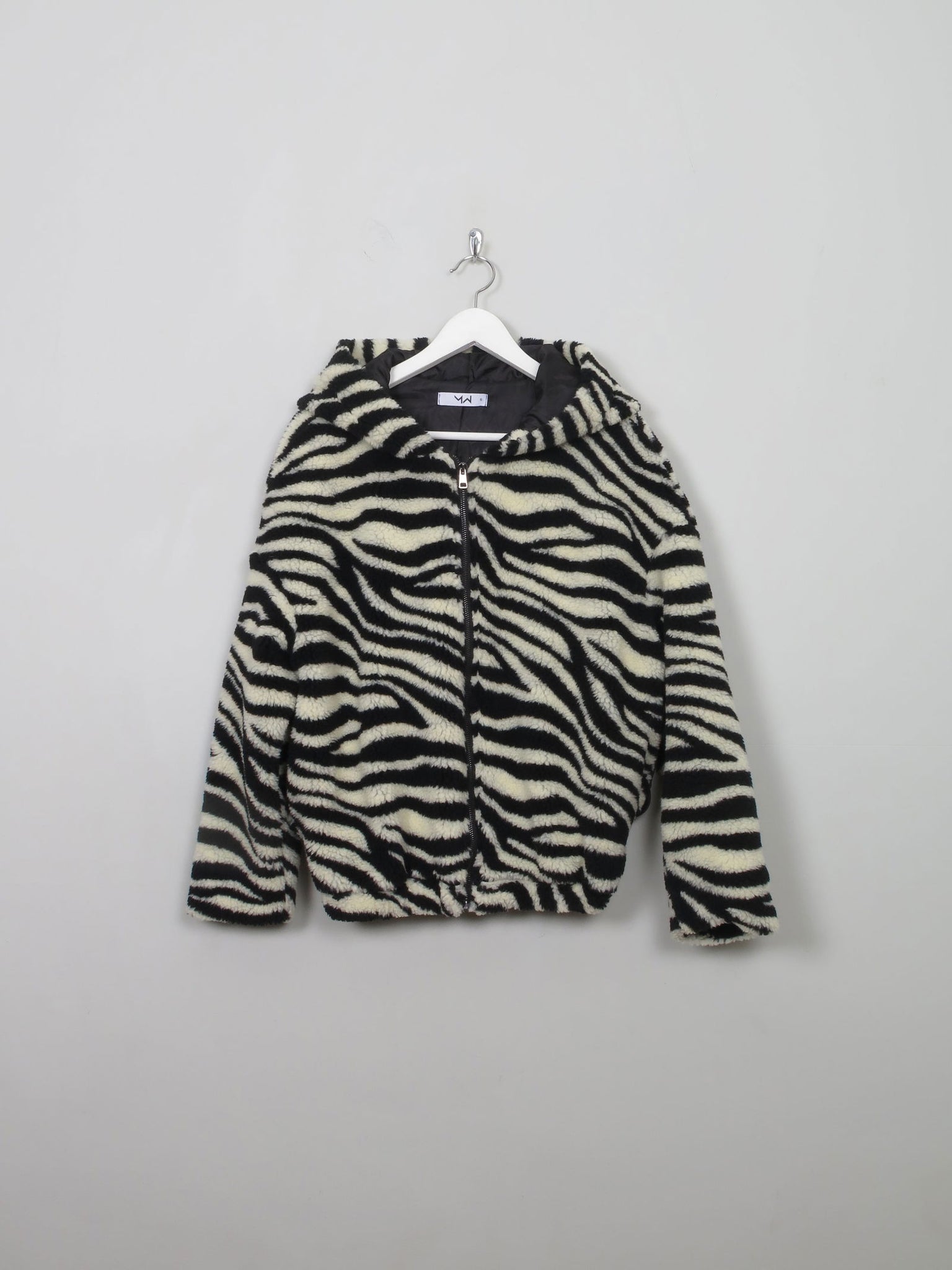 Women's Vintage Zebra Print Faux Fur With Hood S - The Harlequin