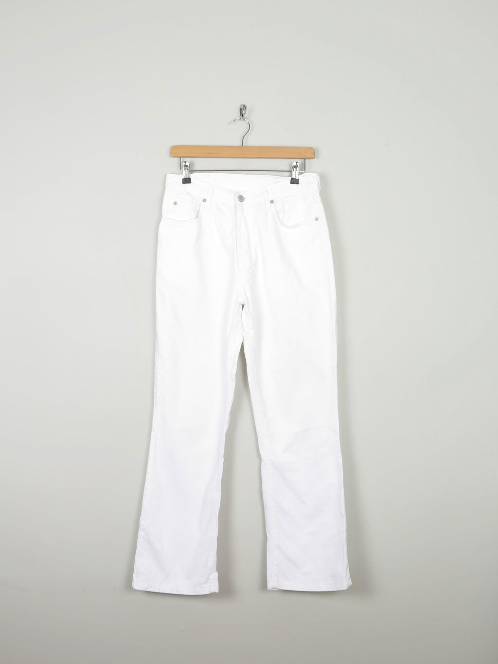 Women's White Vintage Boot Cut Jeans 31"30L 10/12 - The Harlequin