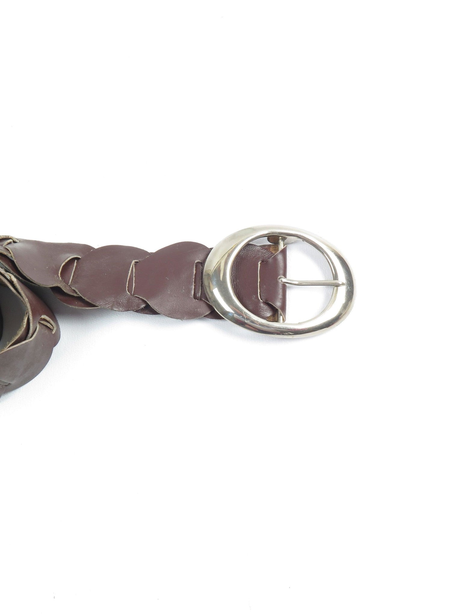 Women's Wine/Brown 1970s Vintage Belt With Buckle S/M - The Harlequin