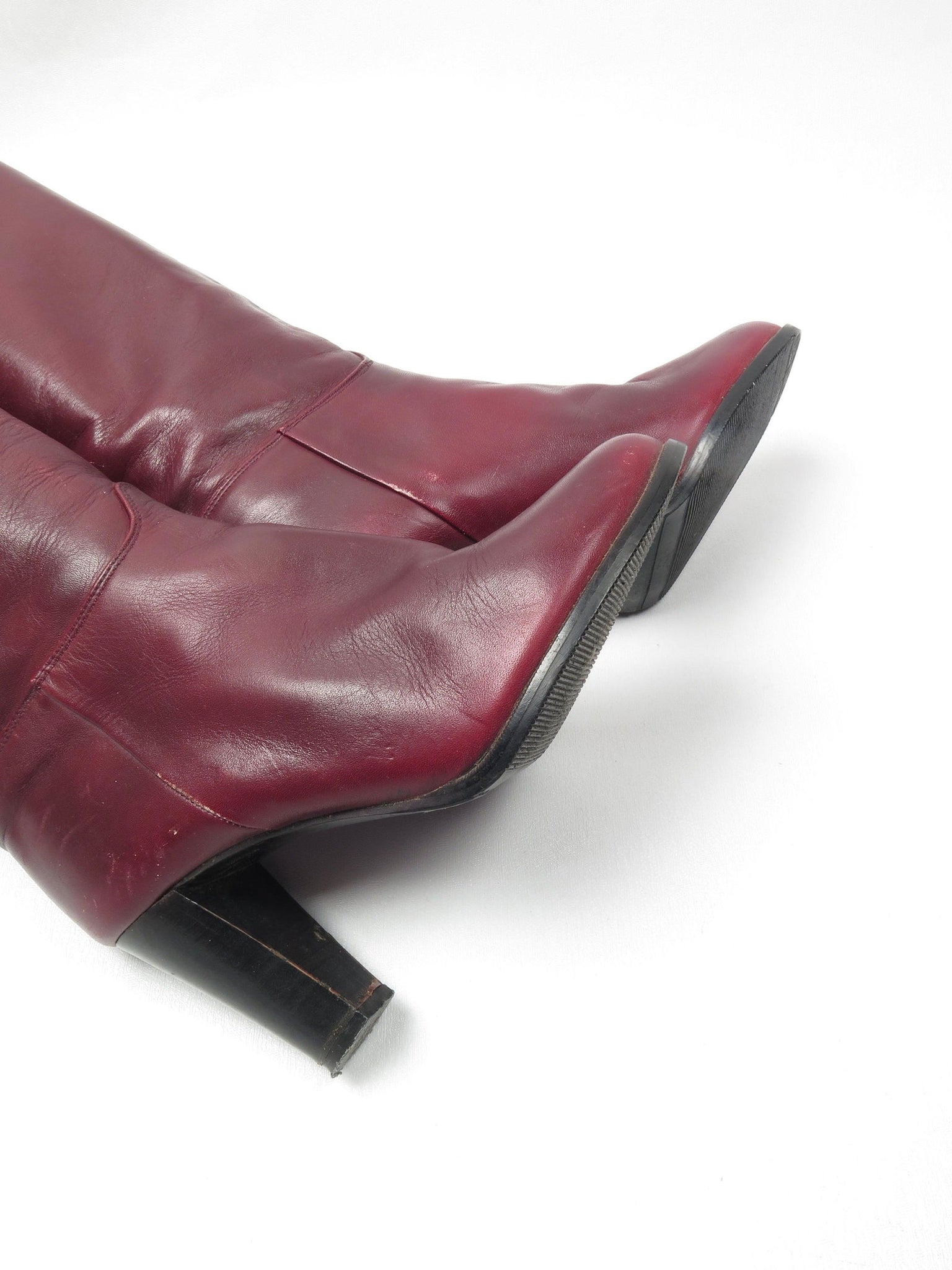 Women’s Wine Leather Vintage Boots 36/3 - The Harlequin