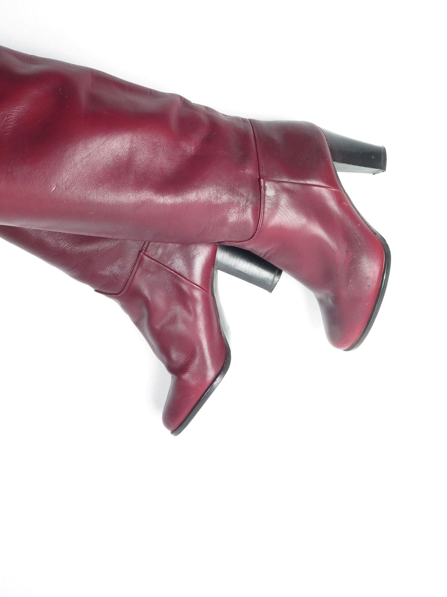 Women’s Wine Leather Vintage Boots 36/3 - The Harlequin