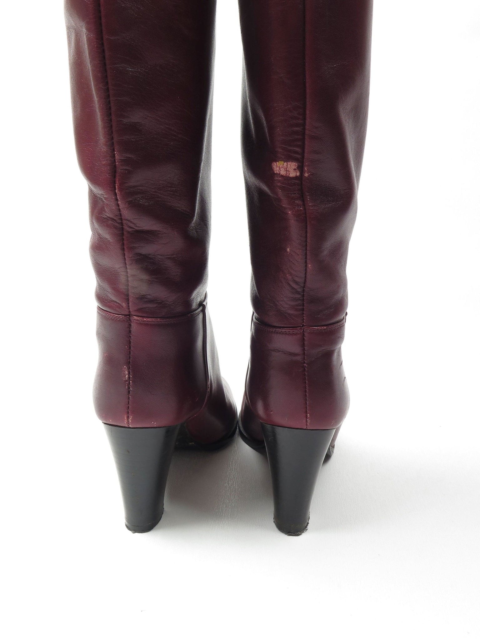 Women’s Wine Leather Vintage Boots 36/3 - The Harlequin