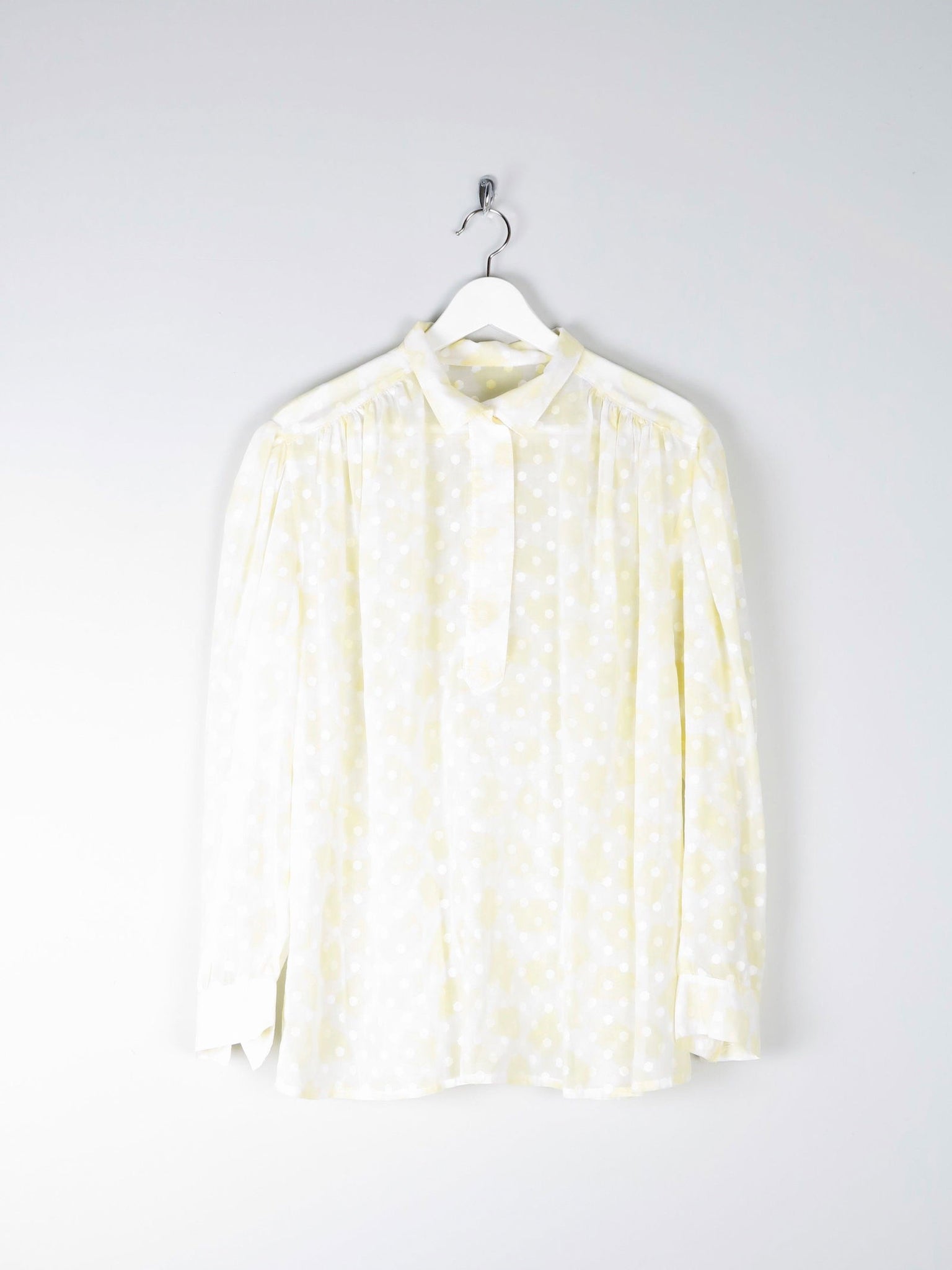 Women’s Yellow Polka Dot Blouse M/L - The Harlequin