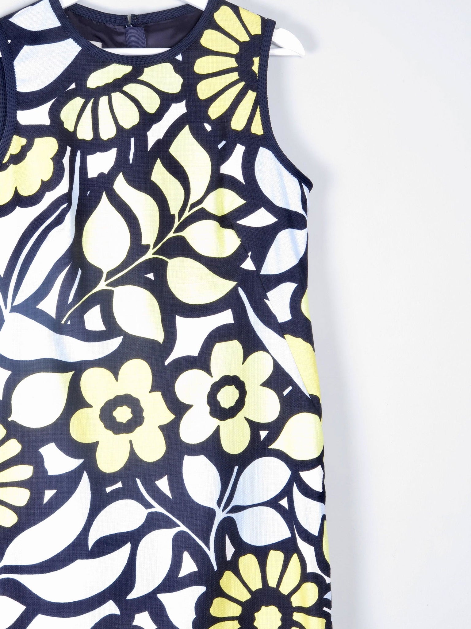 Yellow & Navy Vintage Style Hobbs Shift Dress 12 - The Harlequin