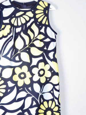 Yellow & Navy Vintage Style Hobbs Shift Dress 12 - The Harlequin