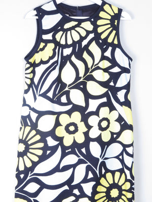 Yellow & Navy Vintage Style Hobbs Shift Dress 12 - The Harlequin