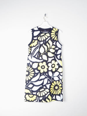 Yellow & Navy Vintage Style Hobbs Shift Dress 12 - The Harlequin
