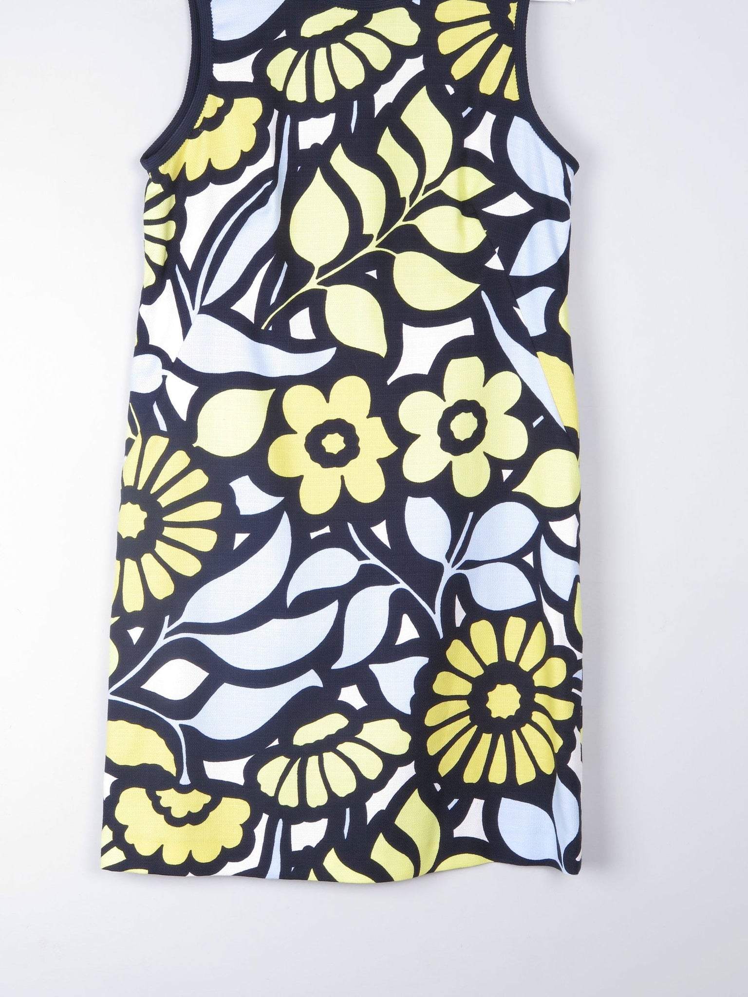 Yellow & Navy Vintage Style Hobbs Shift Dress 12 - The Harlequin