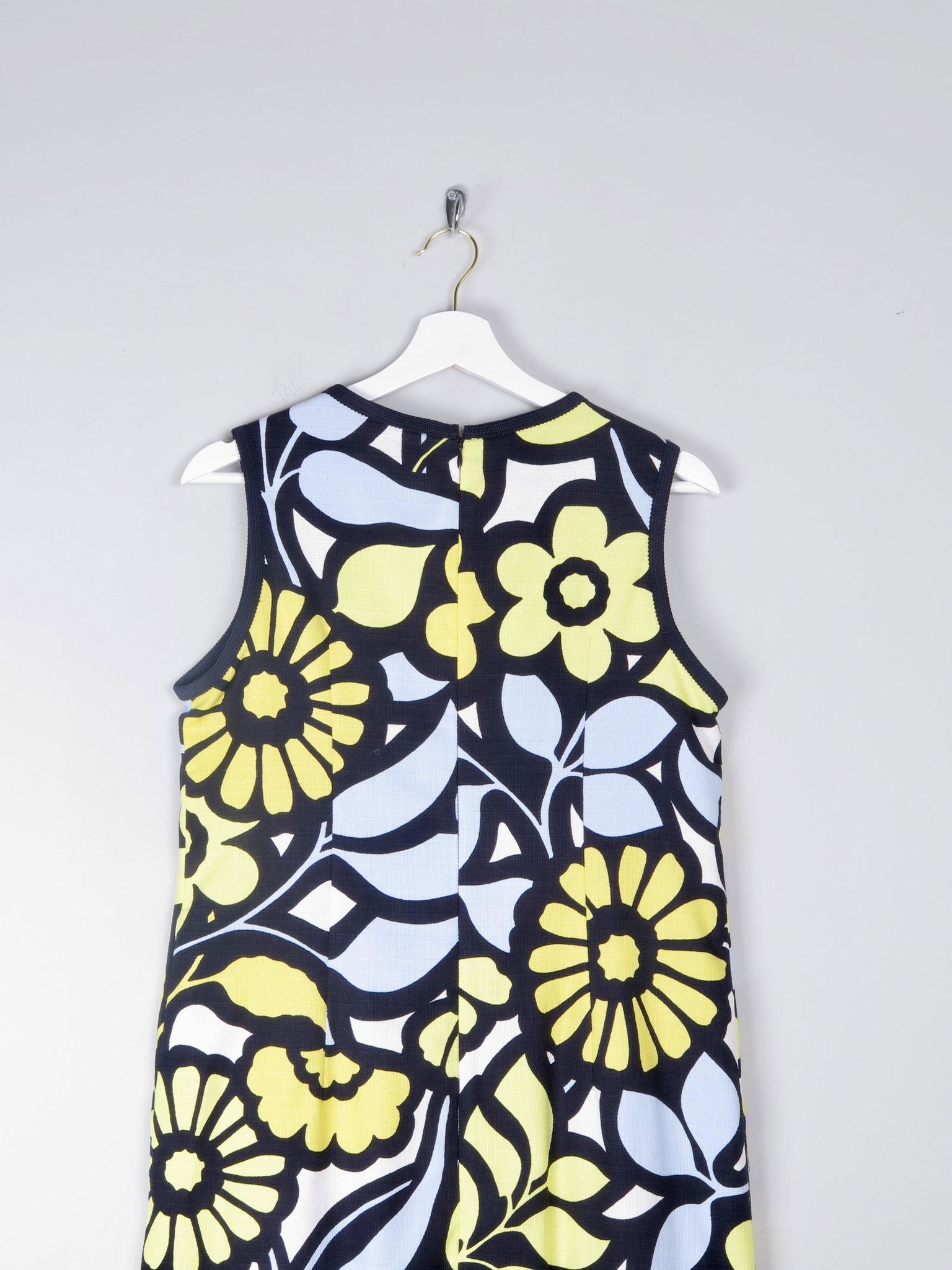 Yellow & Navy Vintage Style Hobbs Shift Dress 12 - The Harlequin
