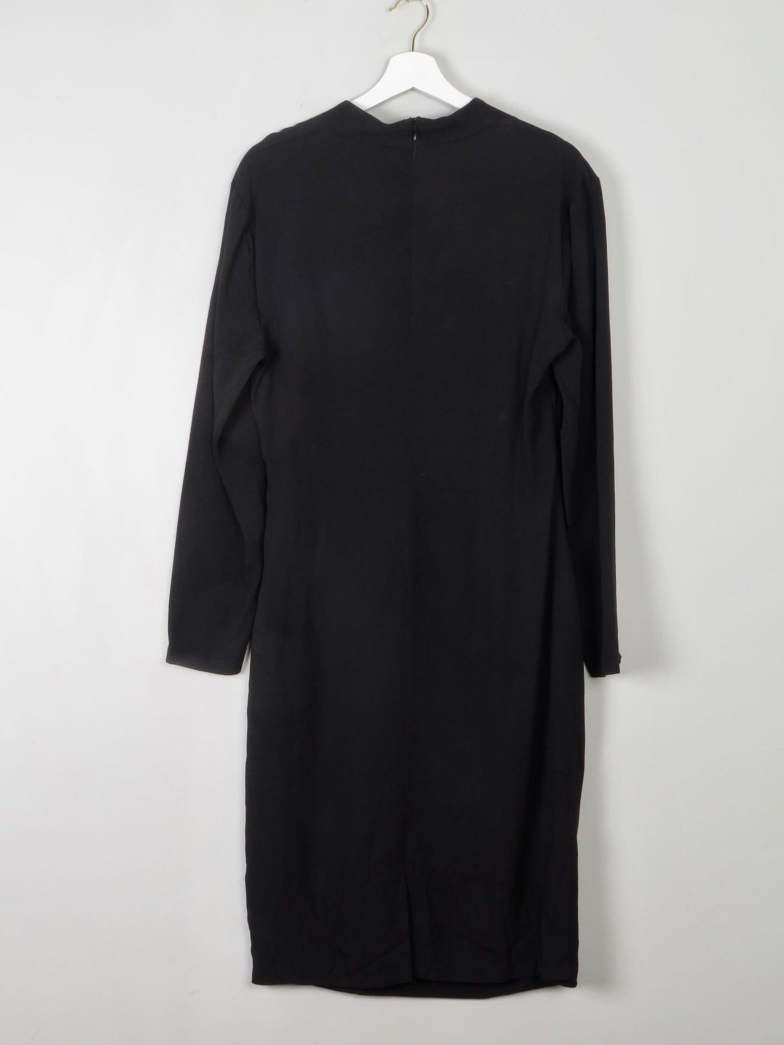Black Vintage Draped Dress M - The Harlequin