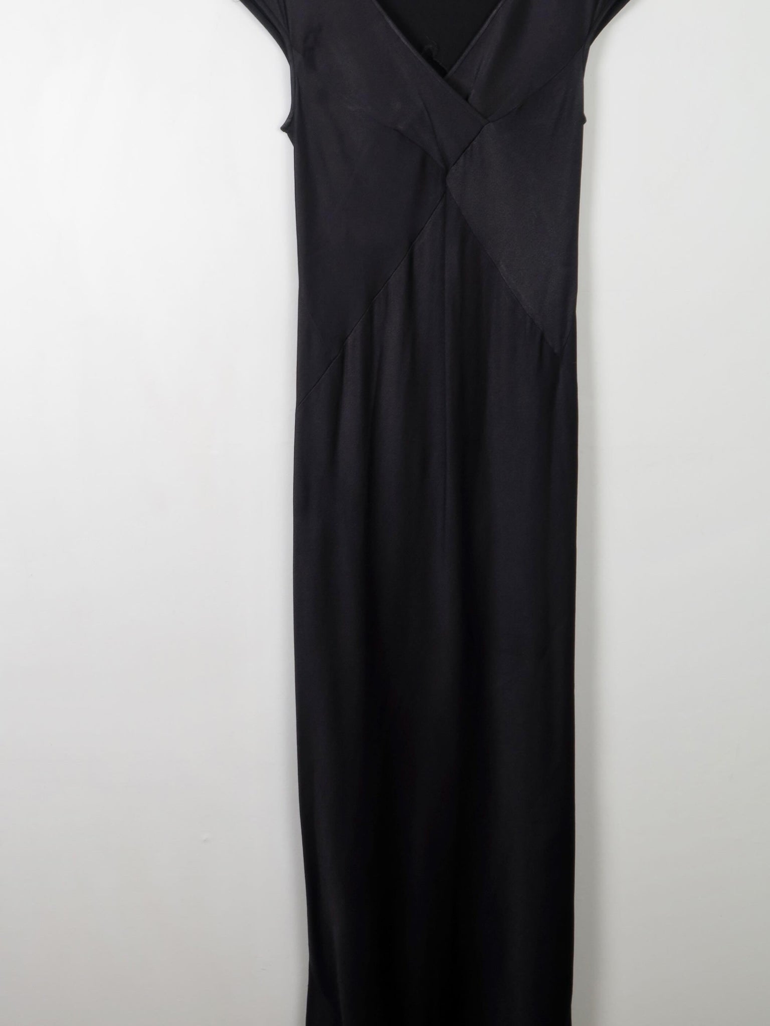 Black Vintage Pearse Fionda Black Satin Evening Dress - The Harlequin