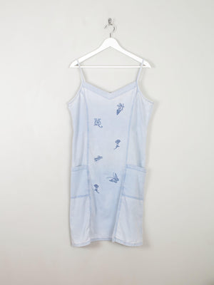 Blue Denim Vintage Embroidered Dress L/XL - The Harlequin