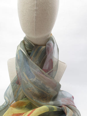 Colourful Vintage Liberty Silk Scarf - The Harlequin