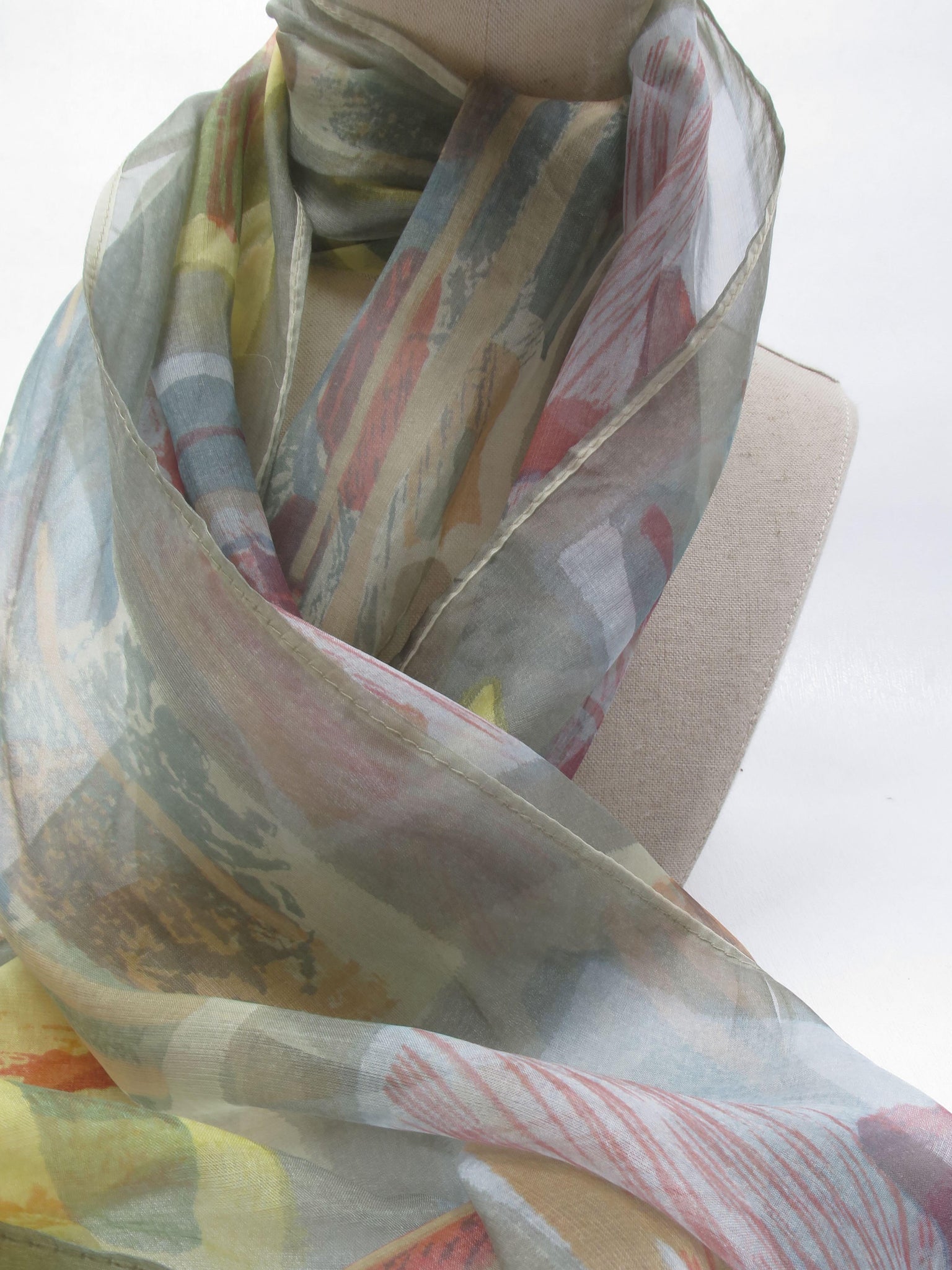 Colourful Vintage Liberty Silk Scarf - The Harlequin