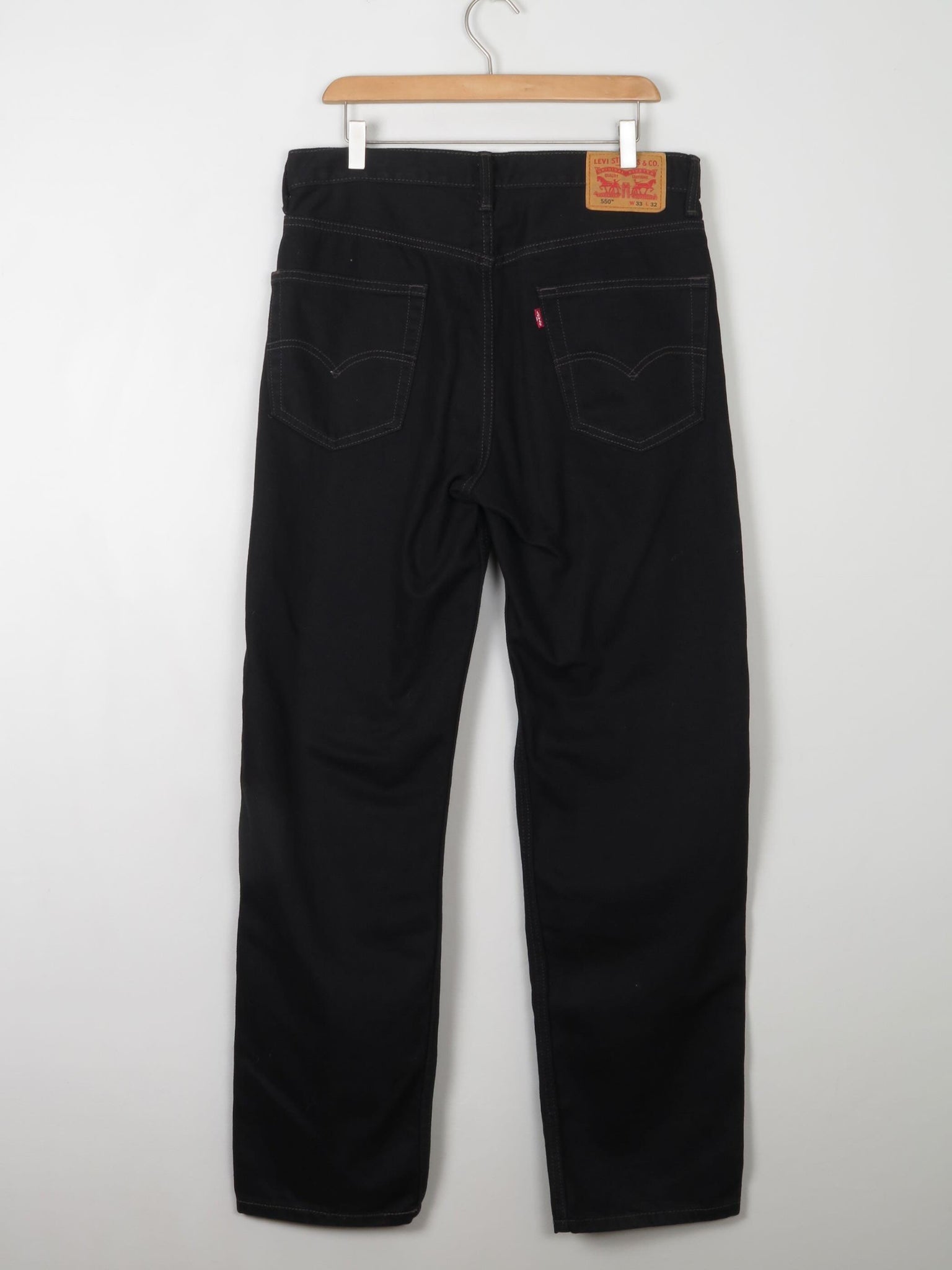 Men's Black Levi's 550 Jeans 33W/32L - The Harlequin
