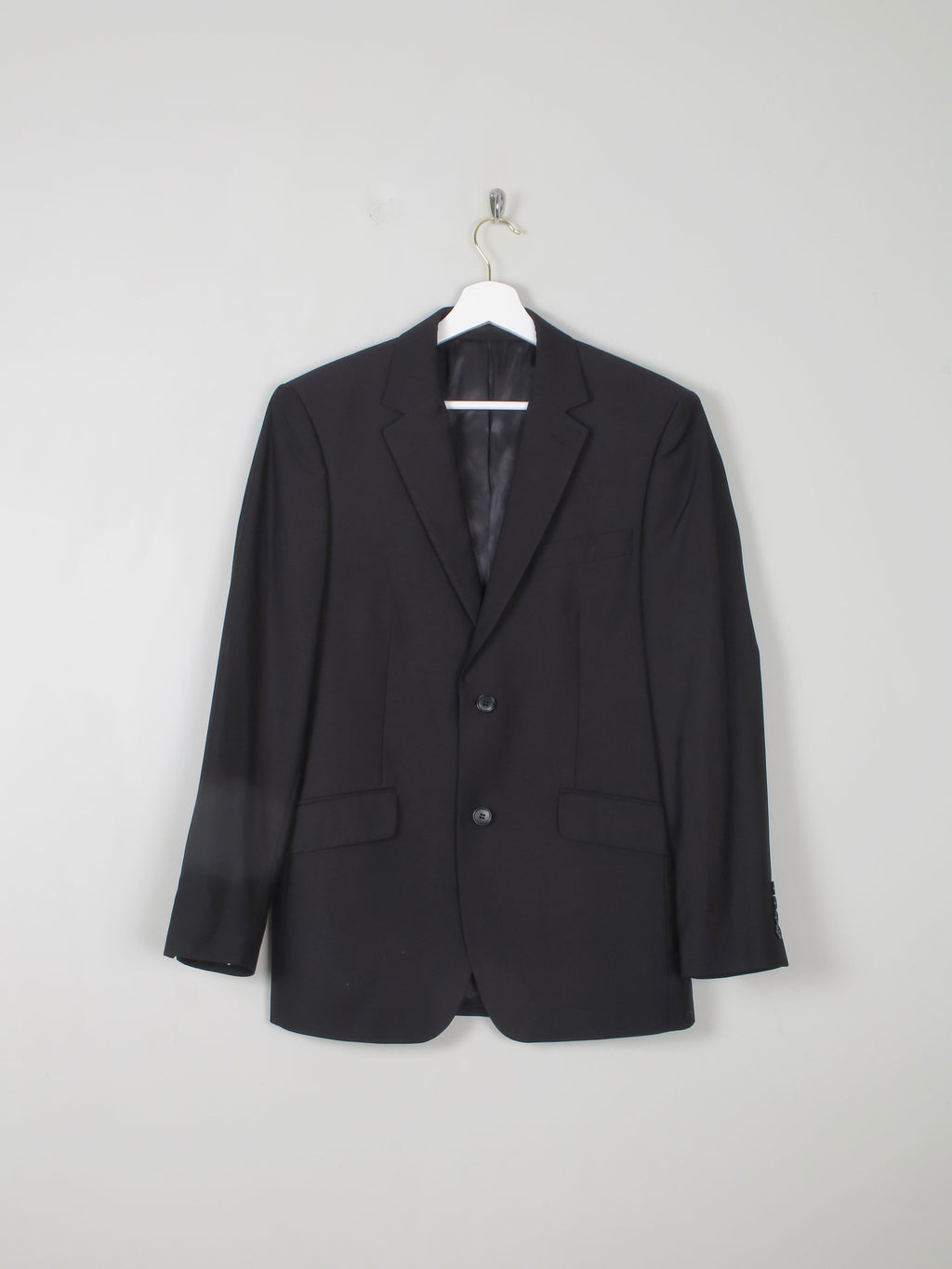 Men's Black Tailored Vintage Jacket 38"R/ S - The Harlequin