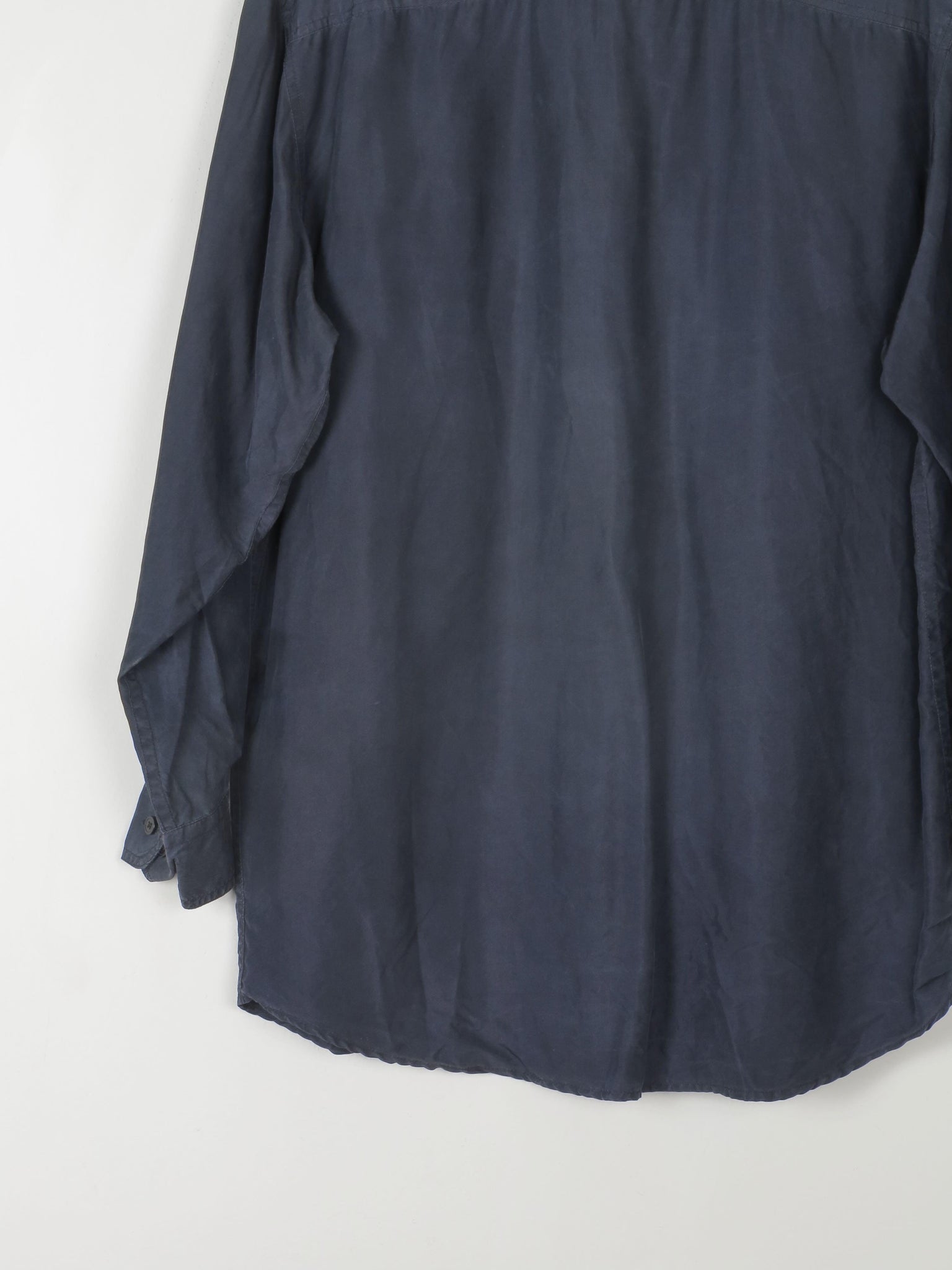 Men's Black Vintage Silk Shirt S - The Harlequin