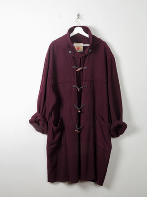 Men's Burgundy Vintage Duffle Coat L/XL - The Harlequin