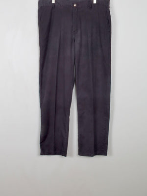 Men's Dickie Vintage Trousers Black 34/30 - The Harlequin