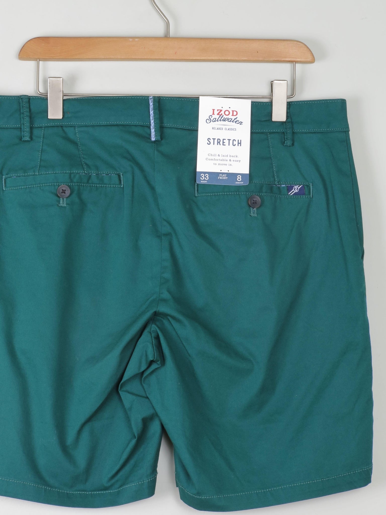 Men's Green Izod Shorts New 33"W - The Harlequin