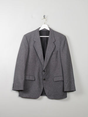 Men's Grey Vintage 70s Pinstripe Jacket 40" - The Harlequin