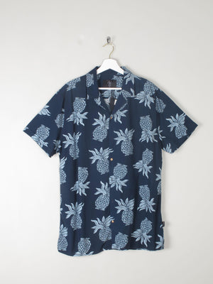 Men's Navy Pineapple Shirt New LXL - The Harlequin