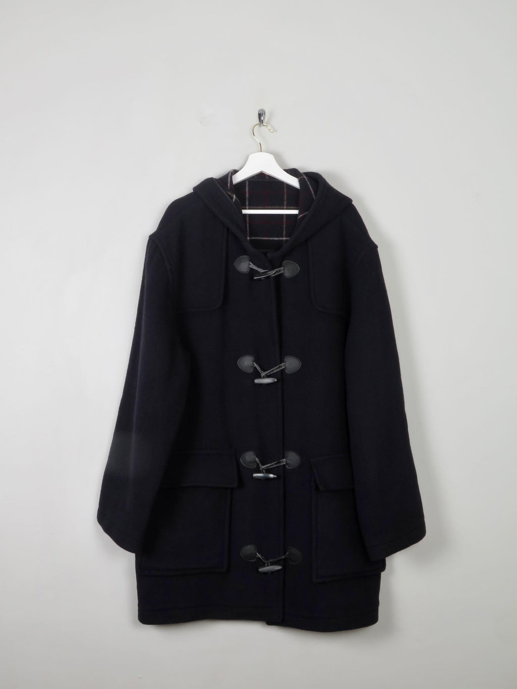 Men's Navy Wool Vintage Duffle Coat XL/XXL - The Harlequin