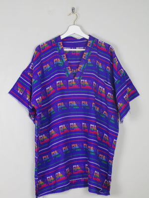 Men's Purple Aztec Print Top L/XL - The Harlequin