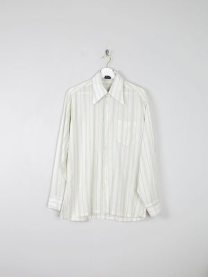 Men's Striped 1970s Vintage Shirt M - The Harlequin