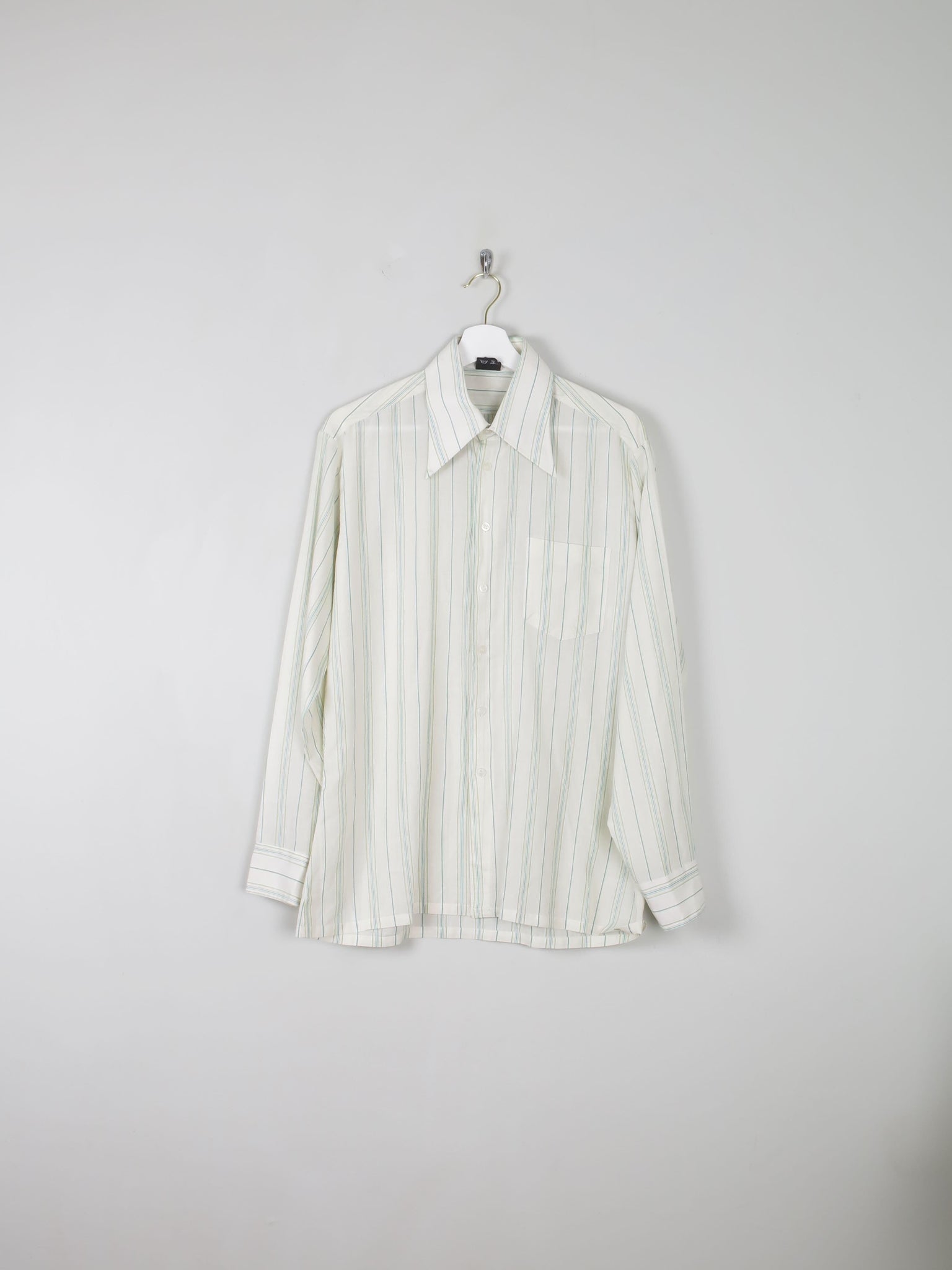 Men's Striped 1970s Vintage Shirt M - The Harlequin