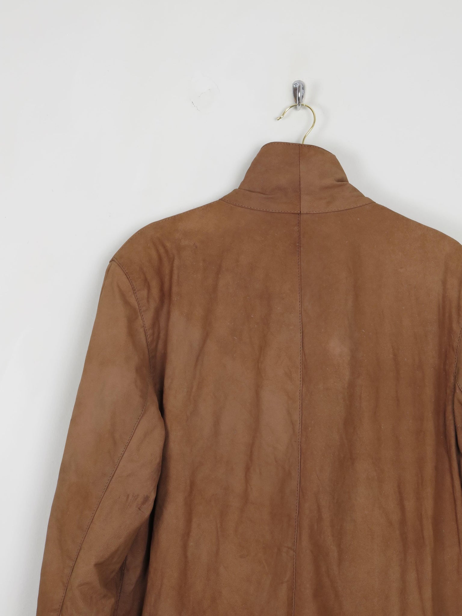 Men's Rust Suede Vintage Jacket With Zip M - The Harlequin