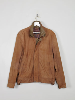 Men's Rust Suede Vintage Jacket With Zip M - The Harlequin