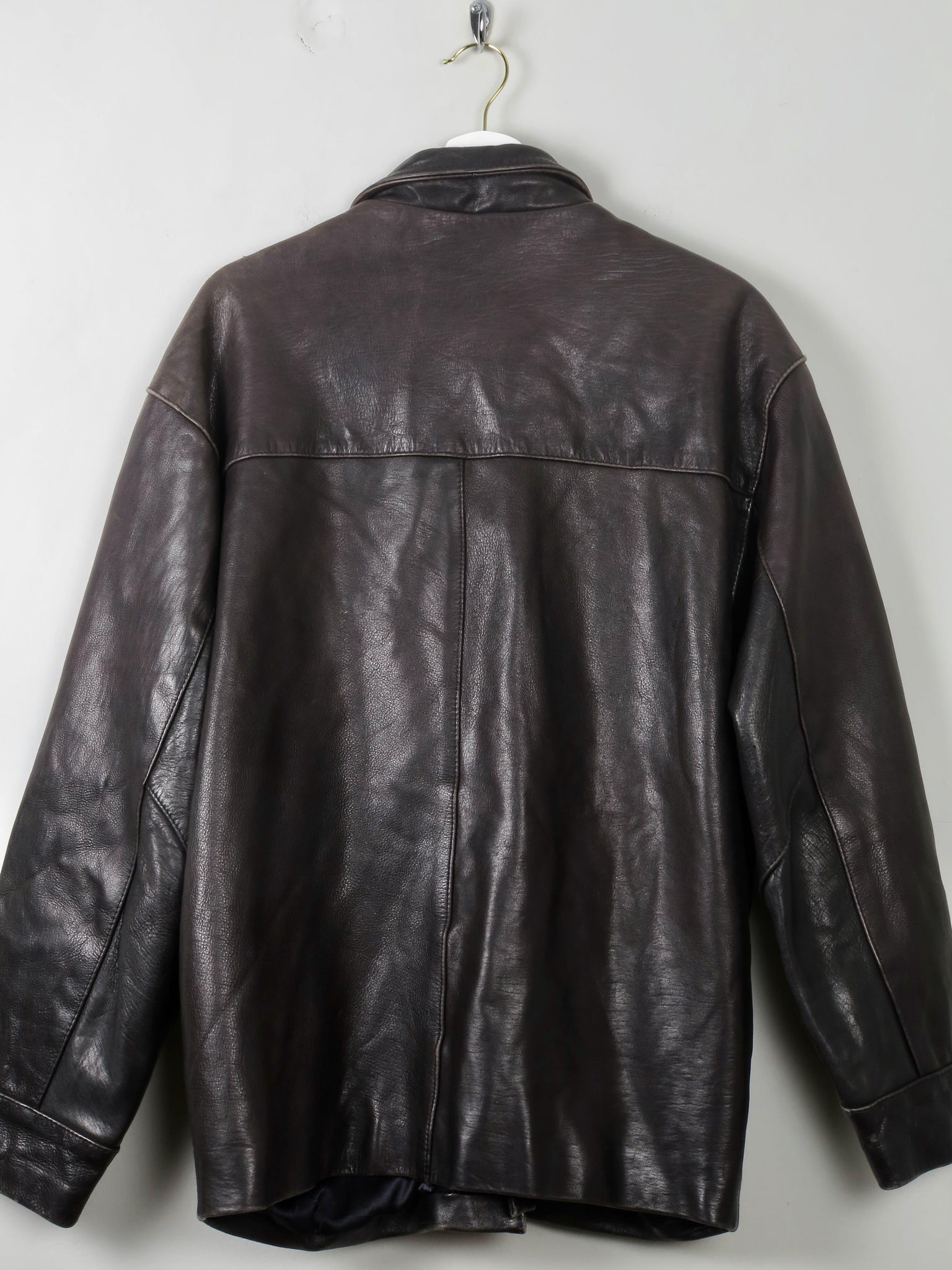Men's Vintage Black Leather Jacket M - The Harlequin