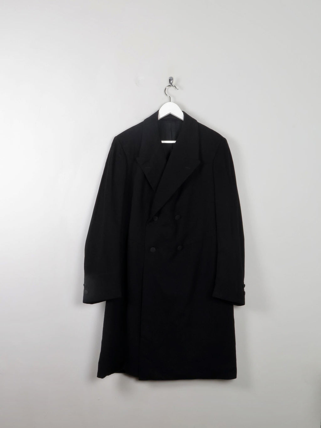 Men's Vintage Black Victorian Frock Coat S - The Harlequin