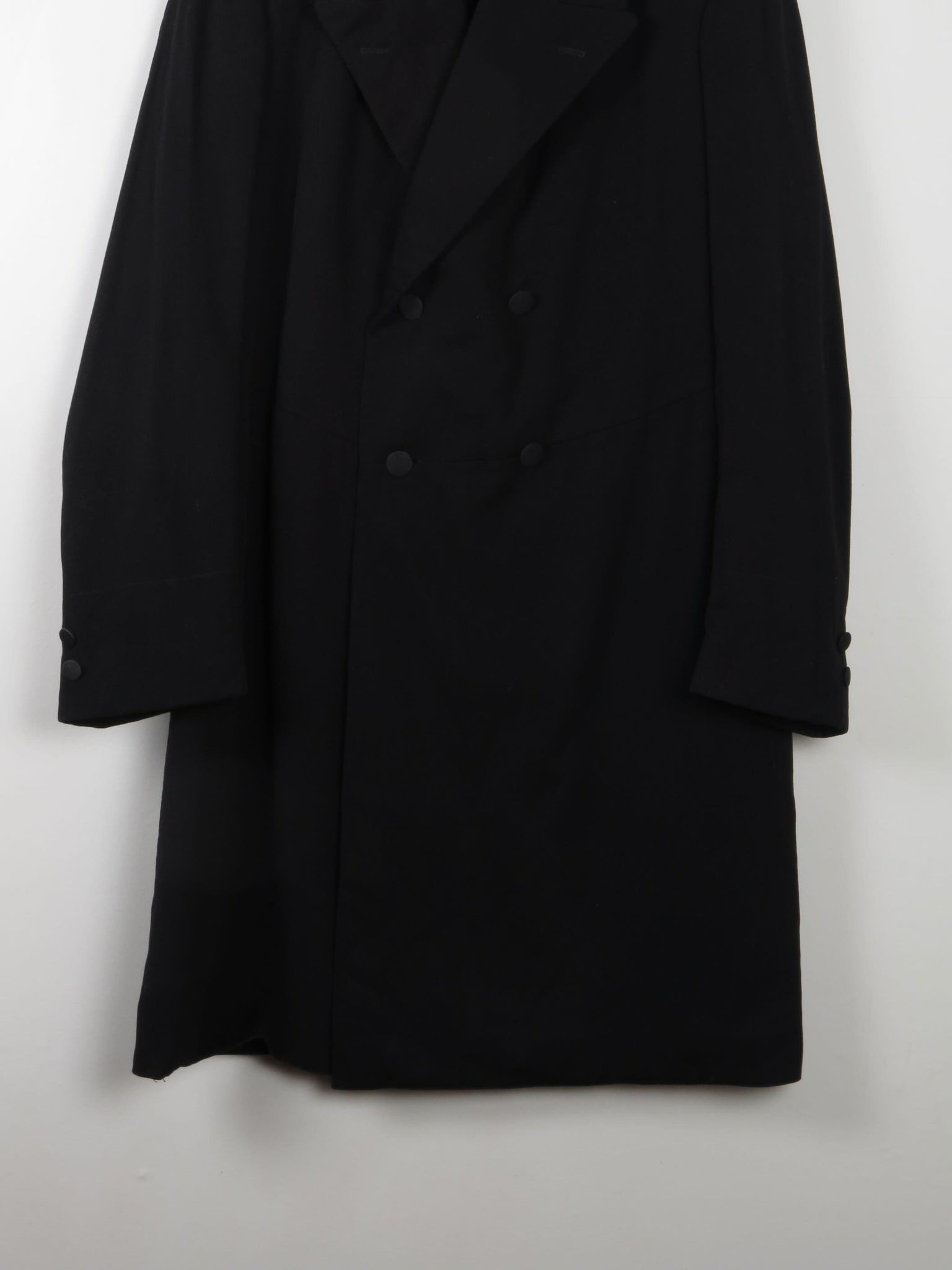 Men's Vintage Black Victorian Frock Tail Coat S - The Harlequin