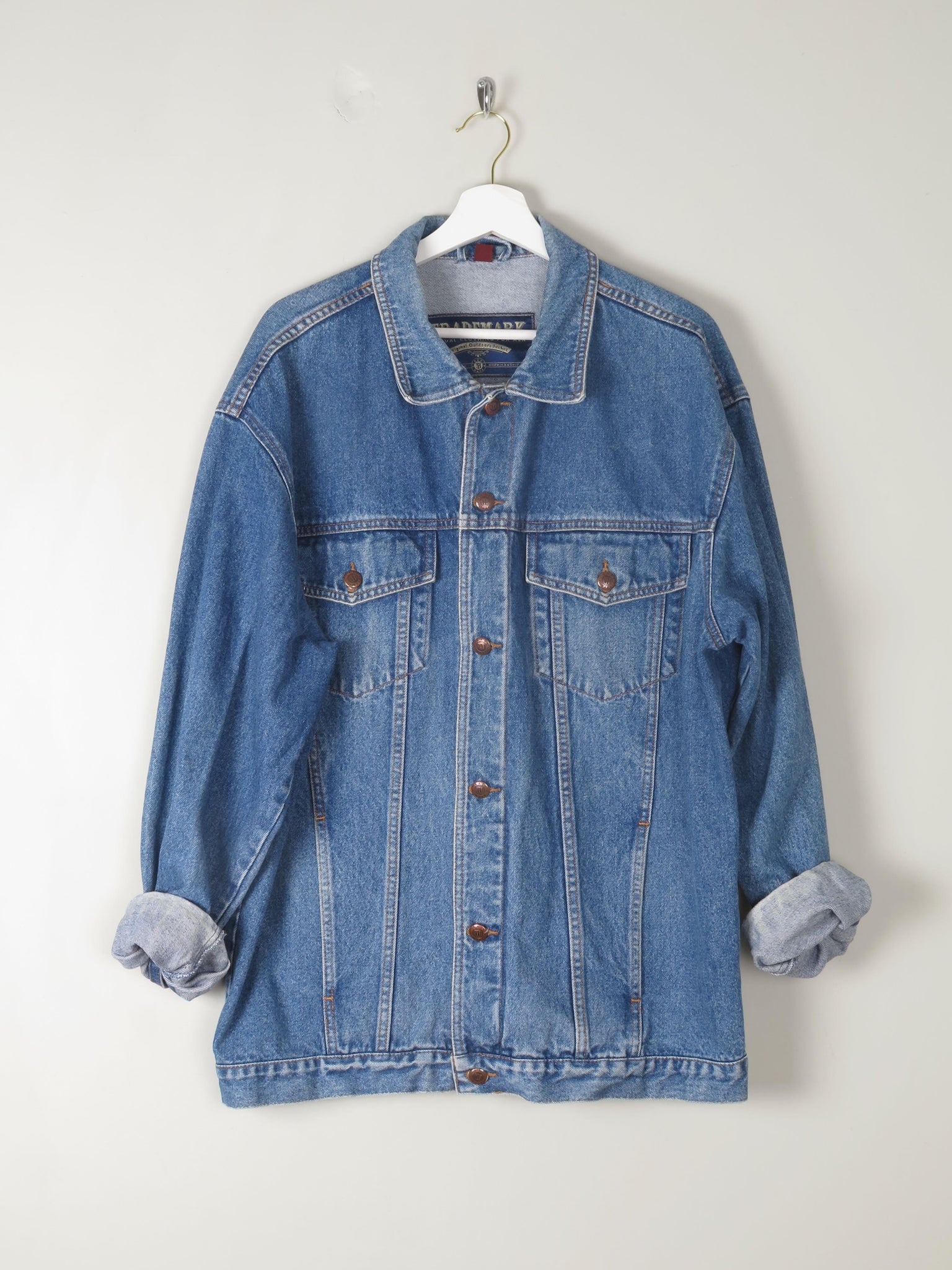 Men's Vintage Blue Denim Jacket L/XL - The Harlequin