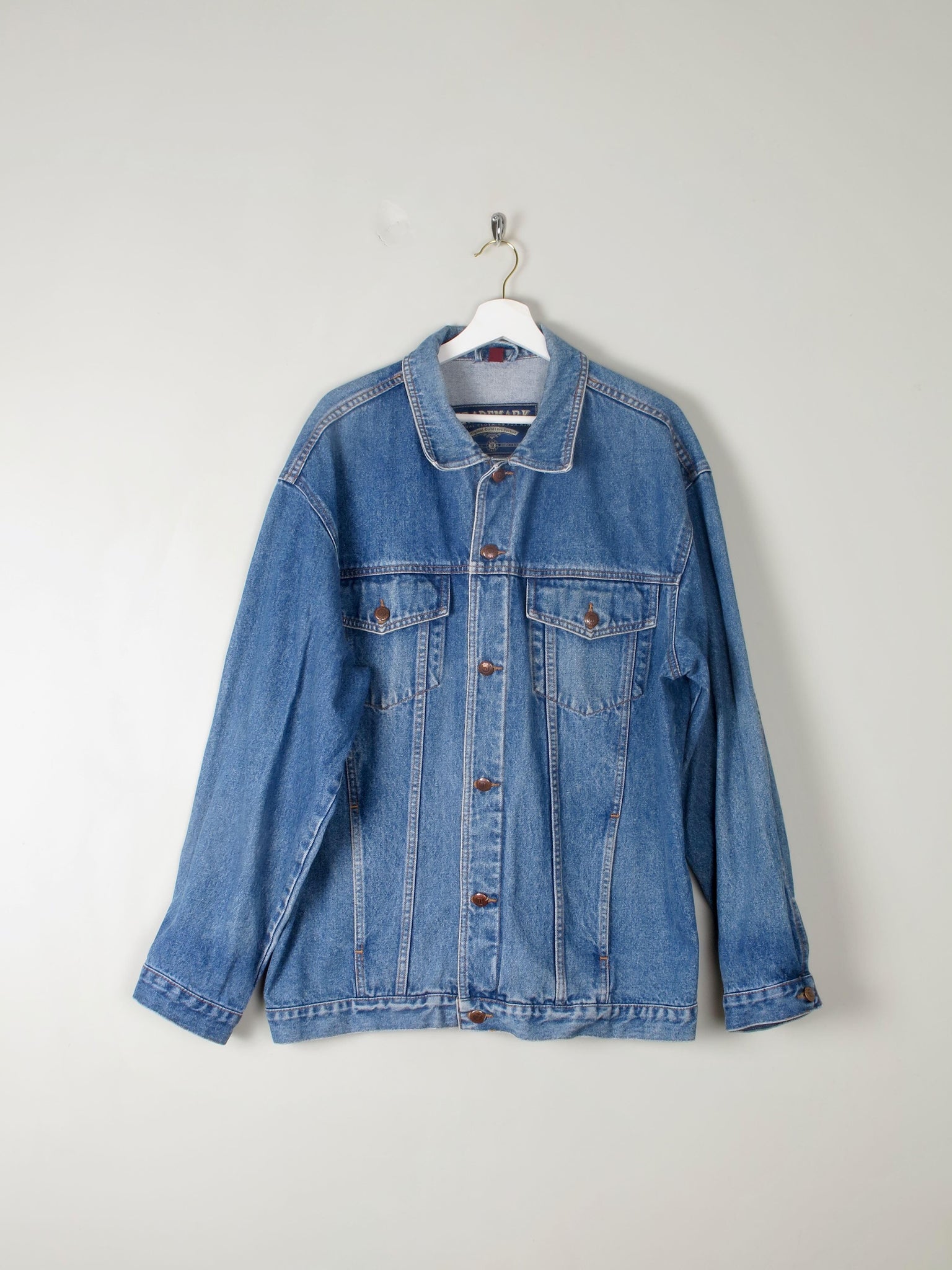 Men's Vintage Blue Denim Jacket L/XL - The Harlequin
