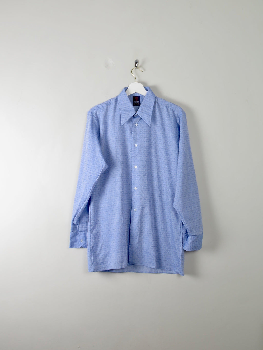 Men's Vintage Blue Shirt L - The Harlequin