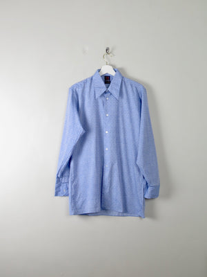 Men's Vintage Blue Shirt L - The Harlequin