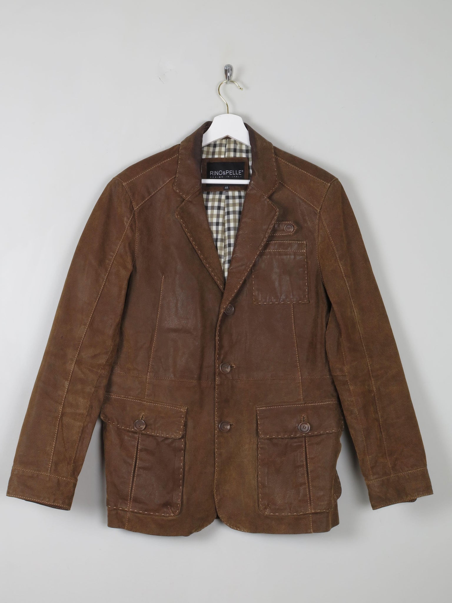 Men's Brown Vintage Suede Jacket 38/40 - The Harlequin