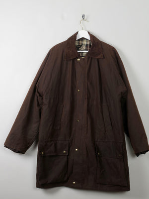 Men's Vintage Brown Wax Jacket L - The Harlequin