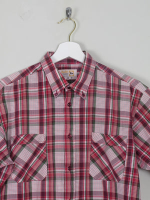 Men's Vintage Check Short Sleeved Shirt L - The Harlequin